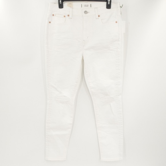 NWT American Eagle‎ AE77 Low-Rise Jegging White Women's 10 Short - Picture 5 of 9